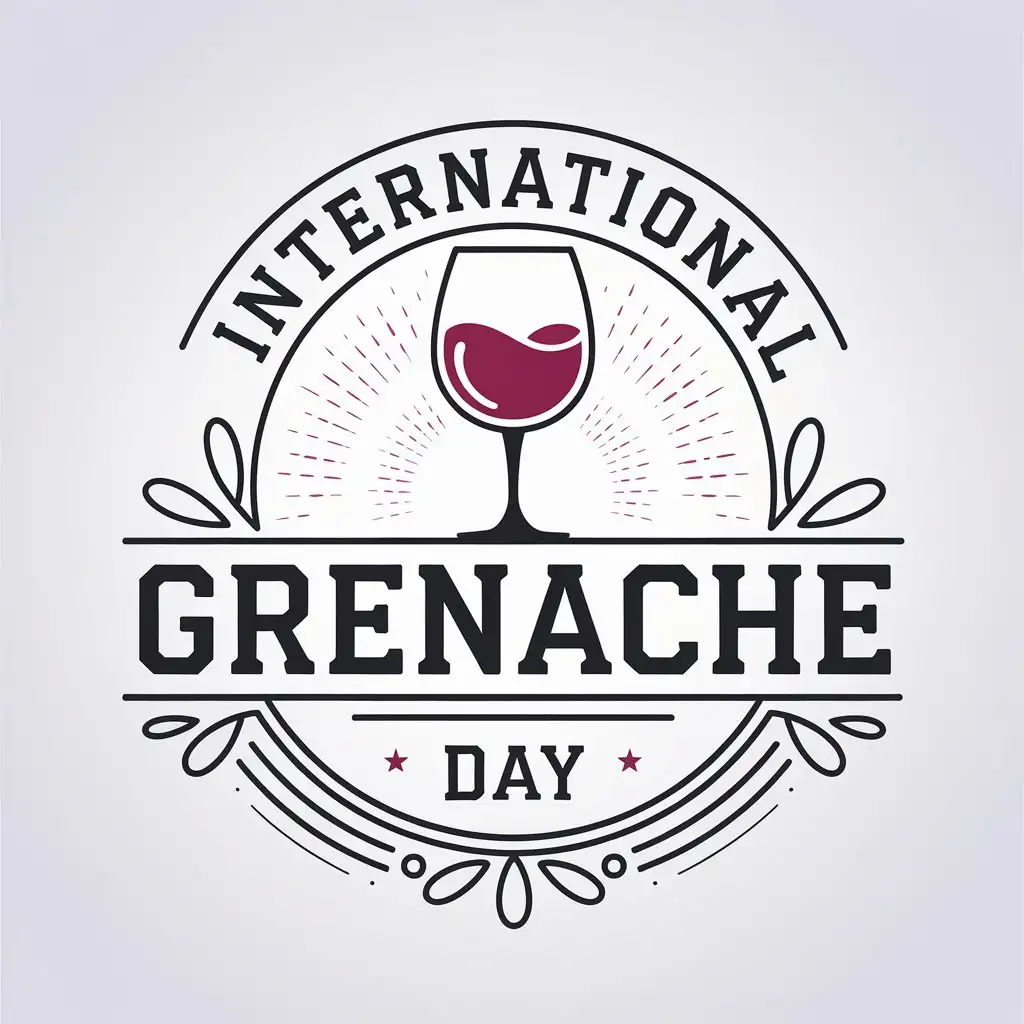 LOGO-Design-For-International-Grenache-Day-Elegant-Glass-of-Wine-Symbol-for-Events-Industry