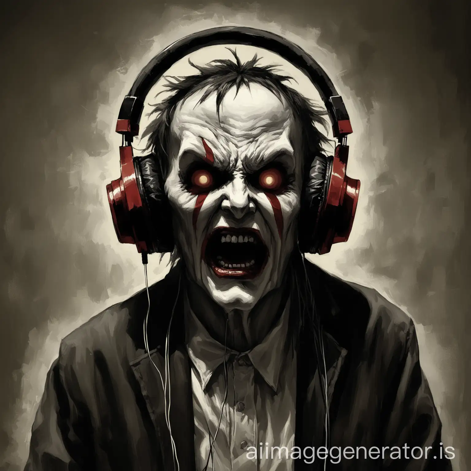 Madman-Listening-to-Music-in-a-Chaotic-Setting