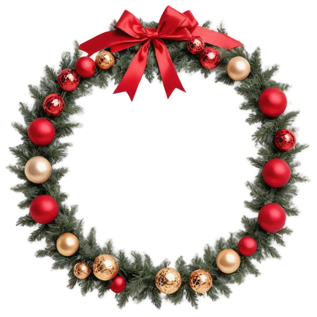 Elegant-and-Beautiful-New-Years-Wreath-PNG-No-Toys-Perfect-for-Holiday-Designs