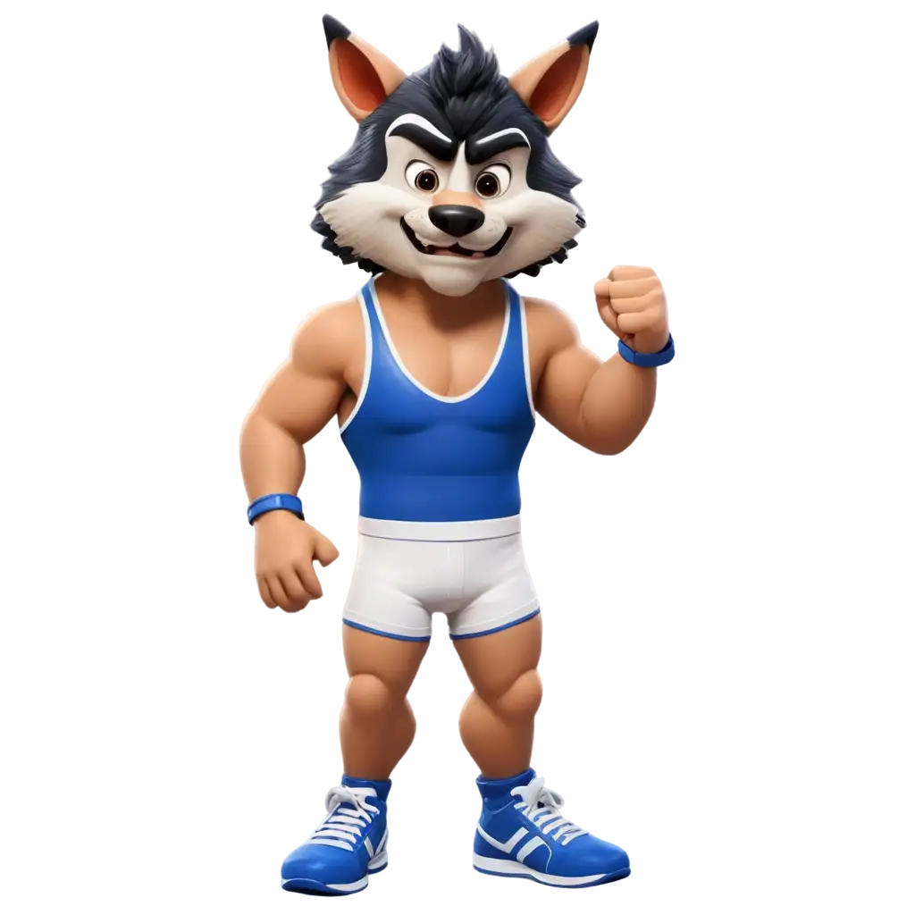 HighQuality-PNG-Image-of-a-Pixar-3D-Angry-Wolf-Wrestler-Mascot-in-Royal-Blue-and-White-Singlet