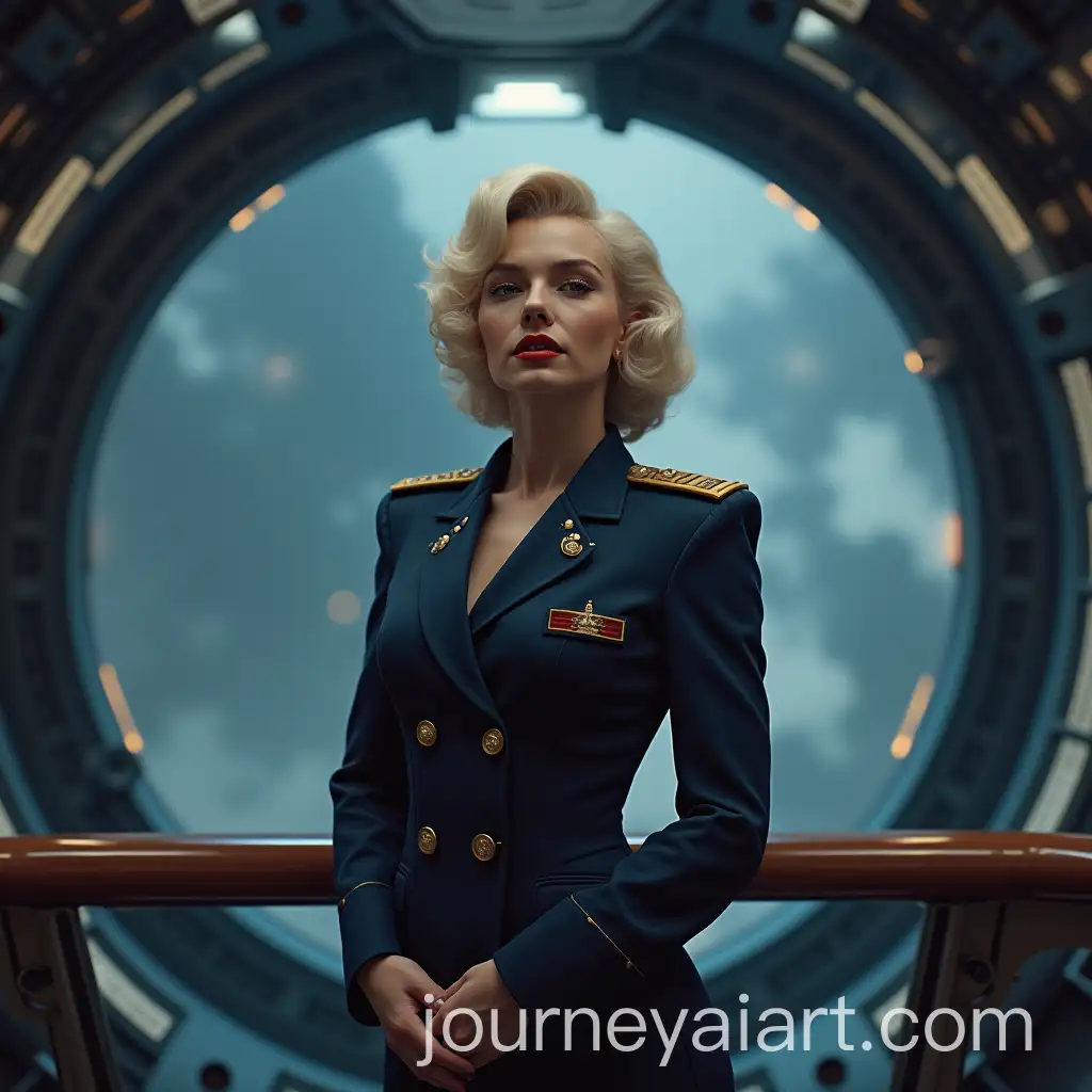 Marilyn-Monroe-as-a-Space-Captain-in-a-Futuristic-Officers-Dress-Suit