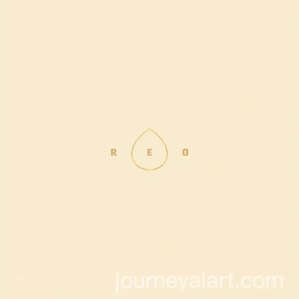 Elegant-Skincare-Serum-Logo-Design-for-REIGN-ECHO-with-Golden-Cream-and-Brown-Palette