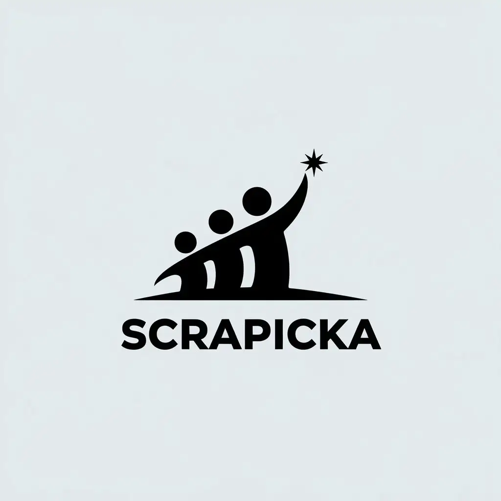 LOGO-Design-for-Scrapicka-Minimalist-Team-Leader-and-Polar-Star-with-Volunteerism-Theme