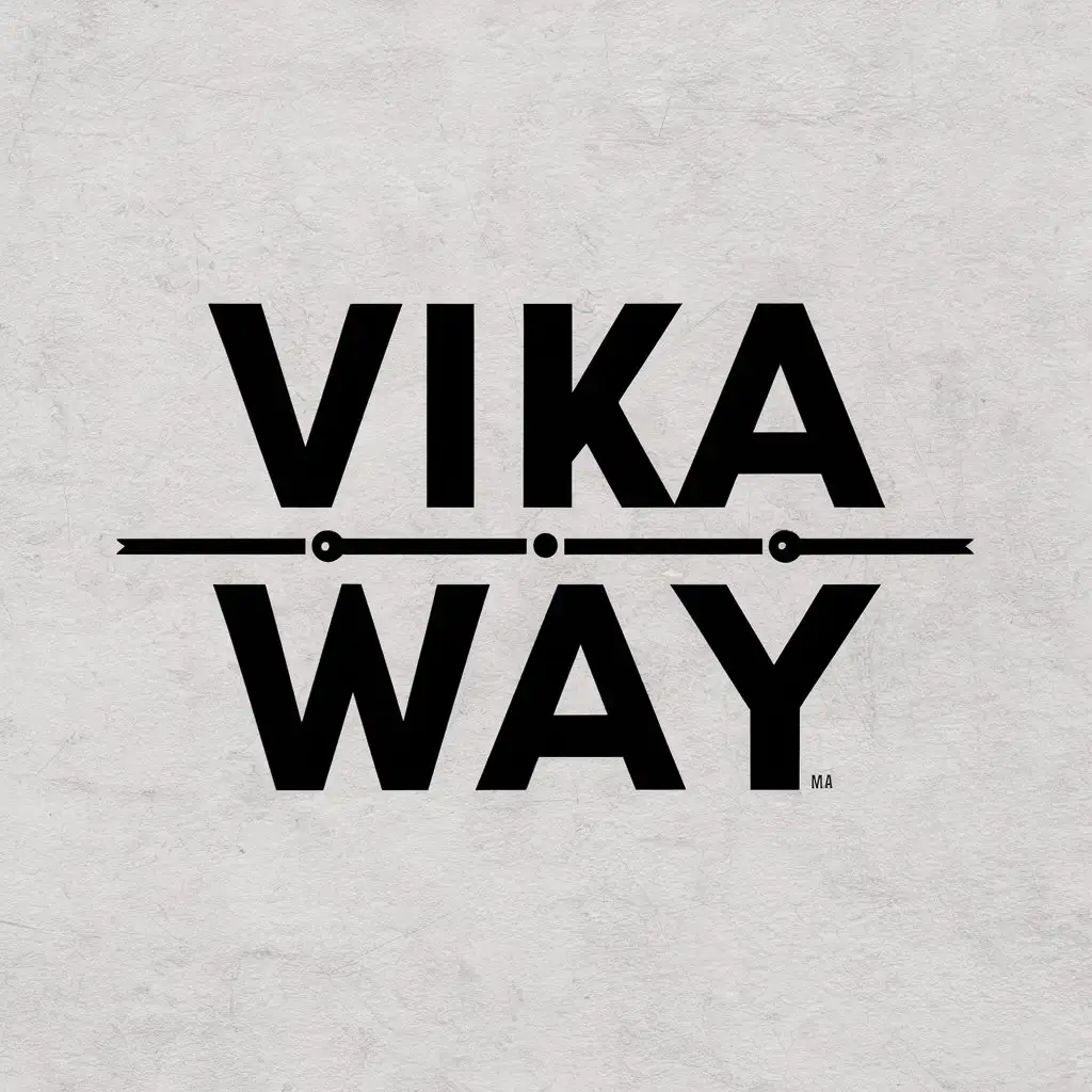 a vector logo design,with the text "Vika Way", main symbol:Road,Moderate,clear background