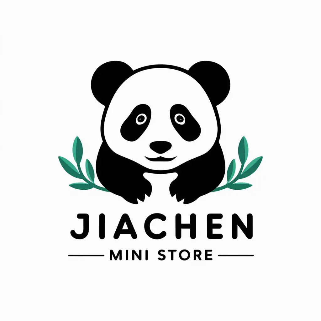 LOGO-Design-For-Jiachen-Mini-Store-Playful-Panda-Theme-with-Clear-Background