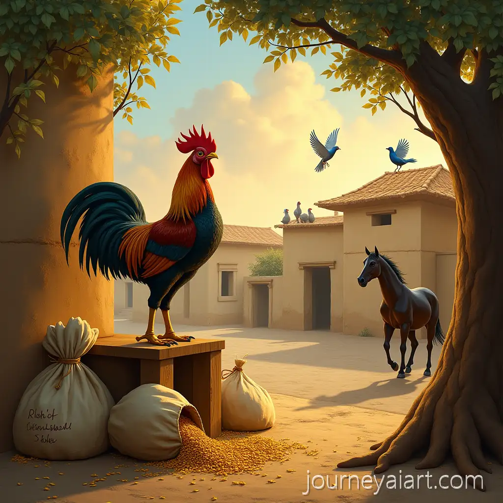 Dawn-in-Wadi-alSahil-Village-Rooster-Hen-and-the-Symbolism-of-Betrayal