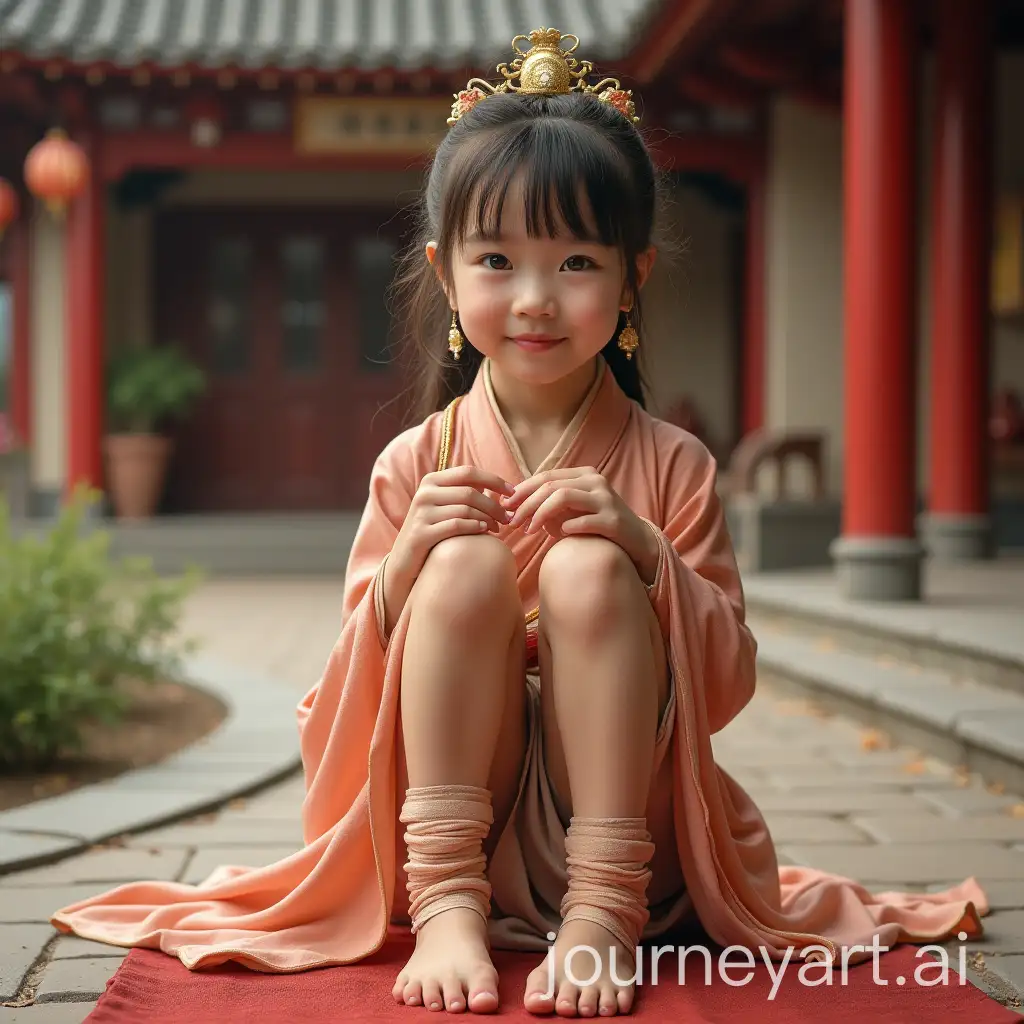 Young-Girl-Depicted-in-Traditional-Chinese-Foot-Binding-Practice