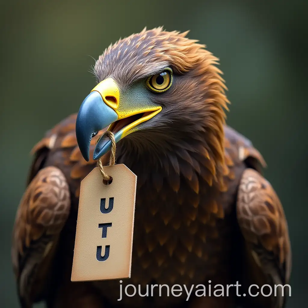 Eagle-Holding-Tutu-Tag-in-its-Beak-with-Majestic-Details