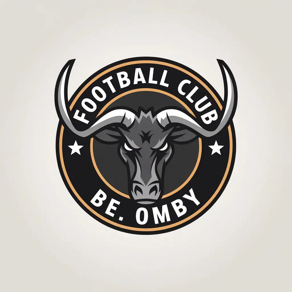 LOGO-Design-for-Football-Club-BE-OMBY-Tete-de-Zebu-Feroce-in-Round-Shape