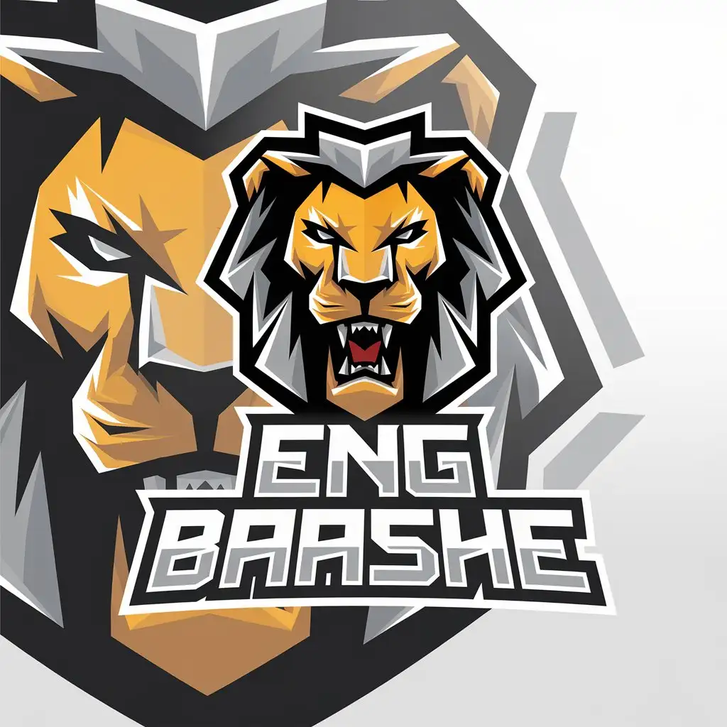 LOGO Design for Eng Baashe Vector Lion Symbol for Technology Industry