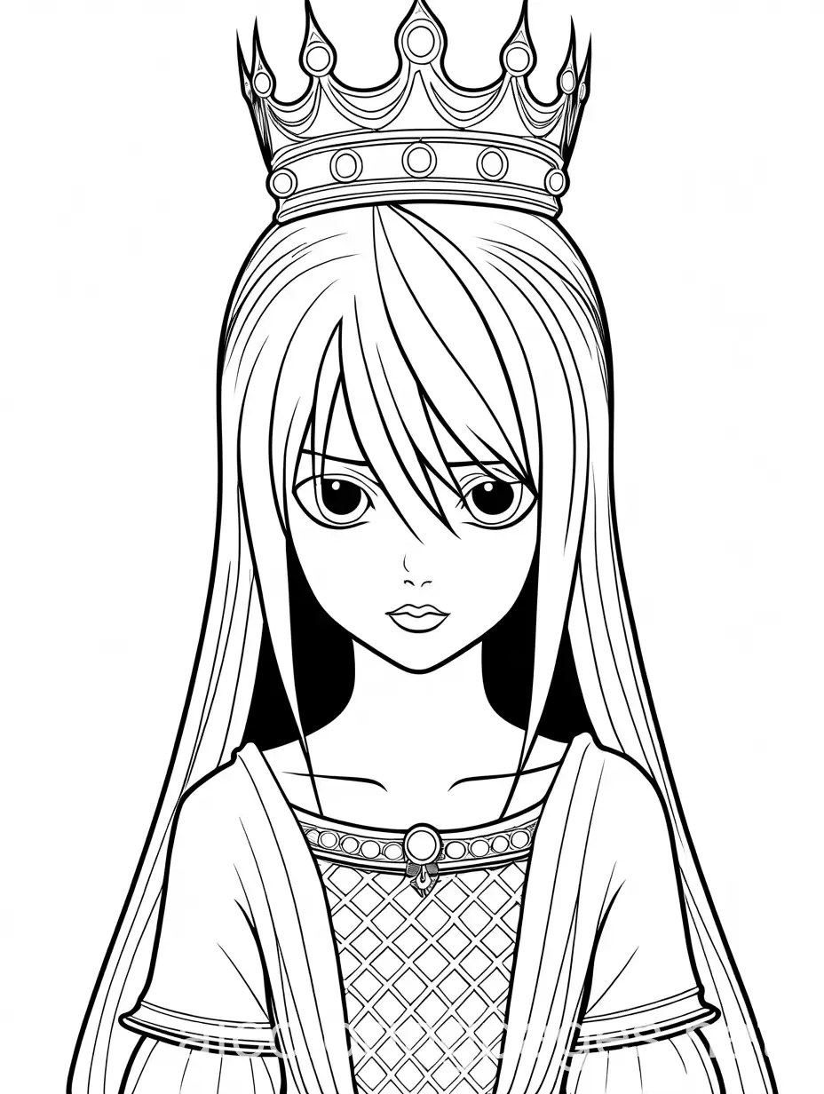 L-from-Death-Note-as-a-Princess-Coloring-Page