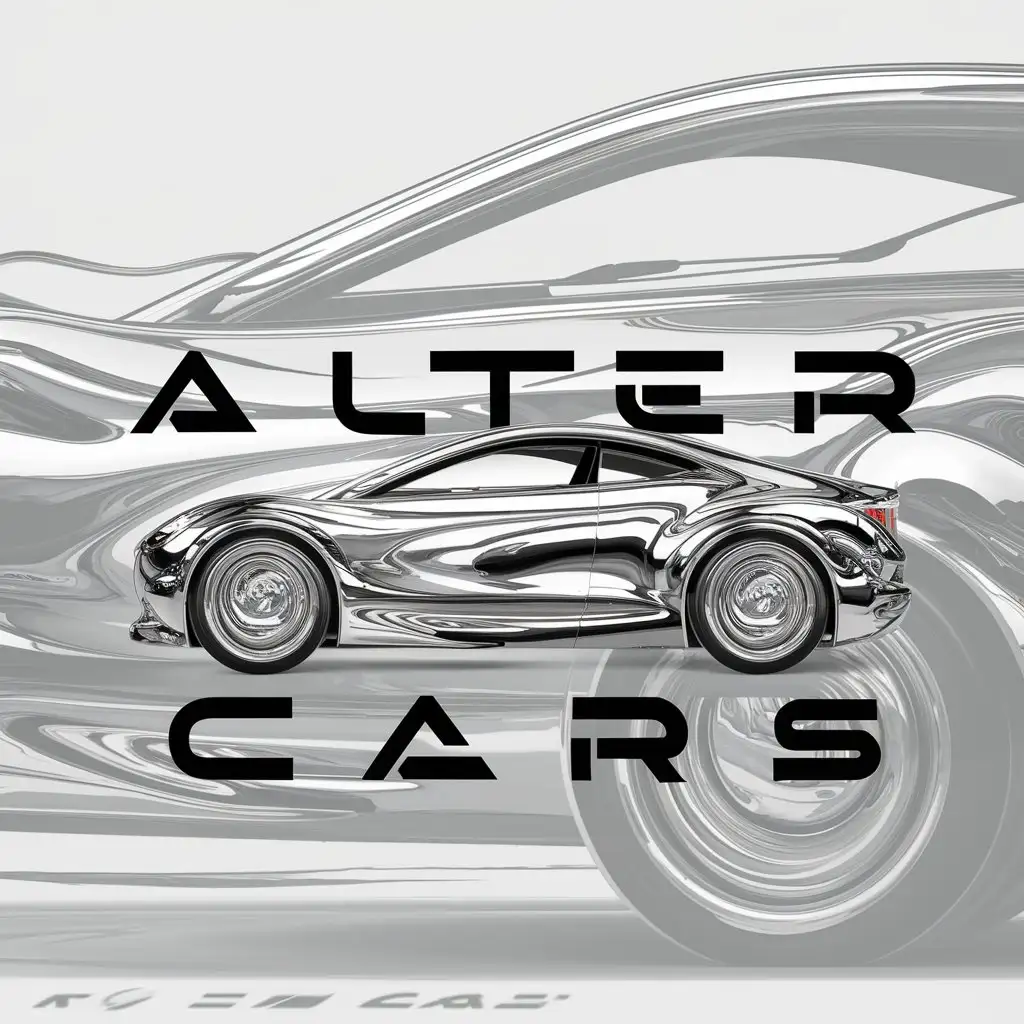 LOGO-Design-for-ALTER-Cars-Chrome-Finished-Car-Emblem-on-Clear-Background