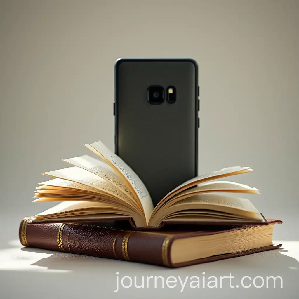 Mobile-Phone-as-a-LeatherBound-Book-Cover-Opening