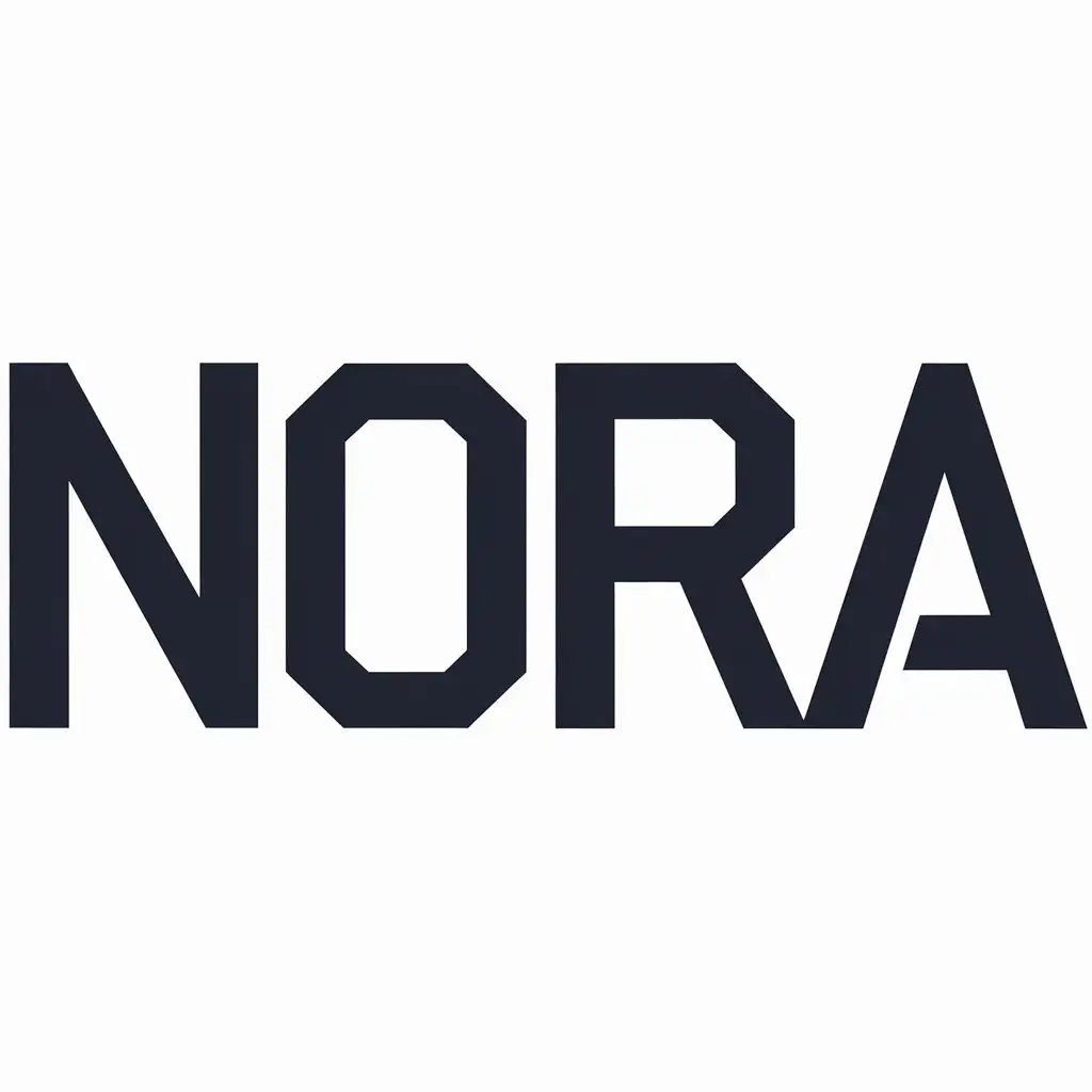 LOGO Design For Nora Modern Sans Font with Bold Minimalistic Style