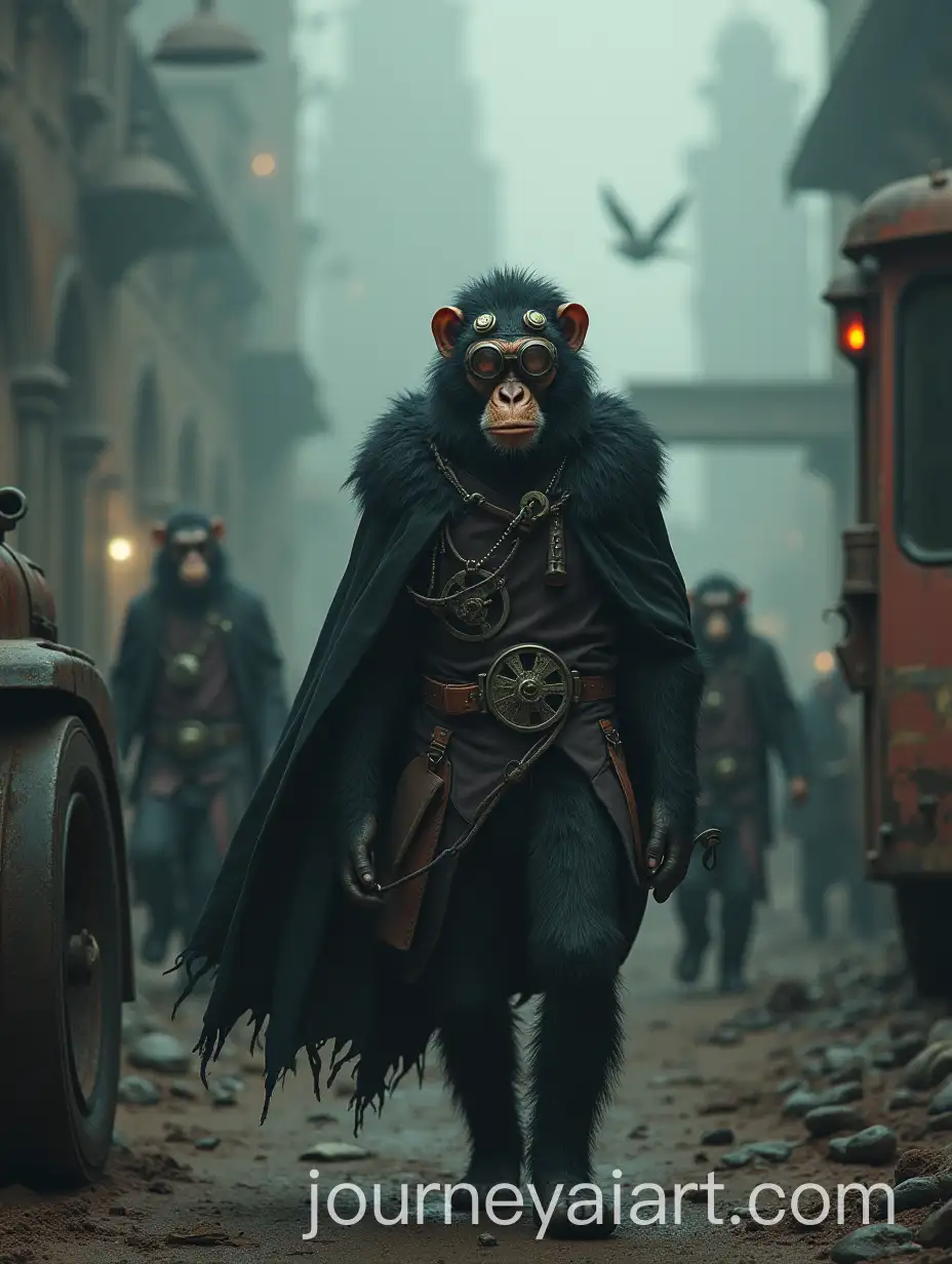PostApocalyptic-Evolved-Apes-in-Steampunk-Gothic-Wasteland
