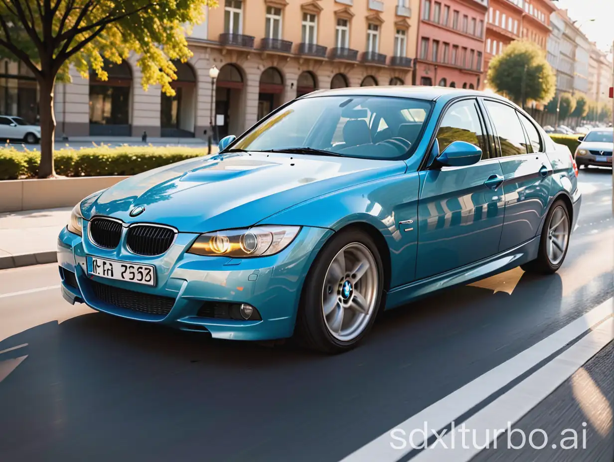 BMW-3-Series-E90-2008-Model-Driving-on-City-Streets-on-a-Sunny-Day