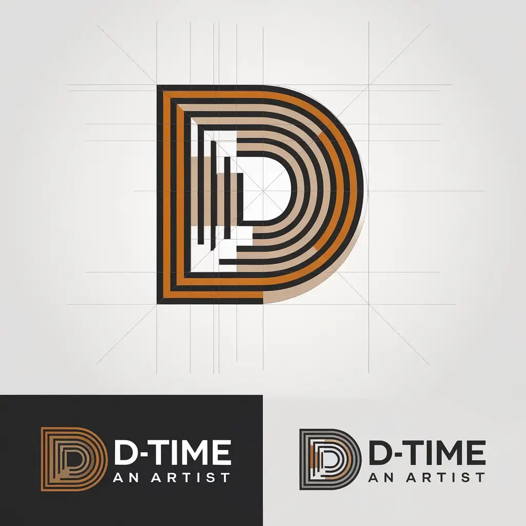 LOGO Design for DTime an Artist Minimalistic Music Artist Logo with Bold Typography and Vintage Modern Style