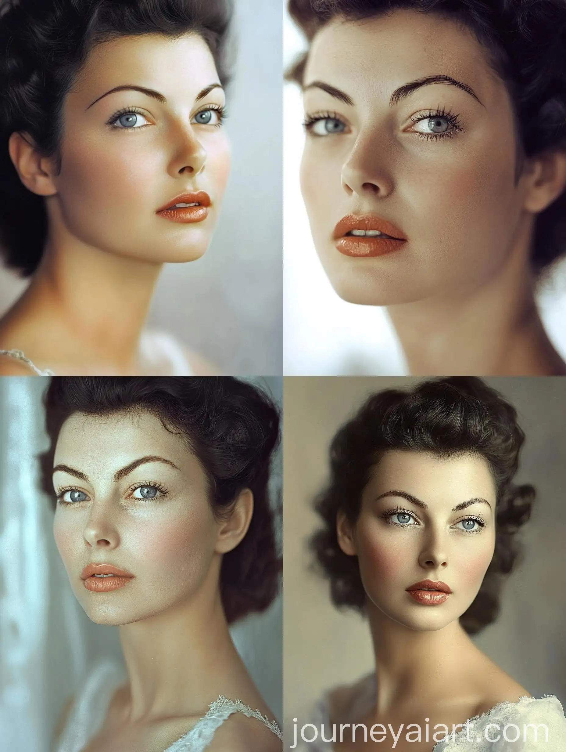 Elegant-Woman-in-Vintage-White-Dress-1939-Photography