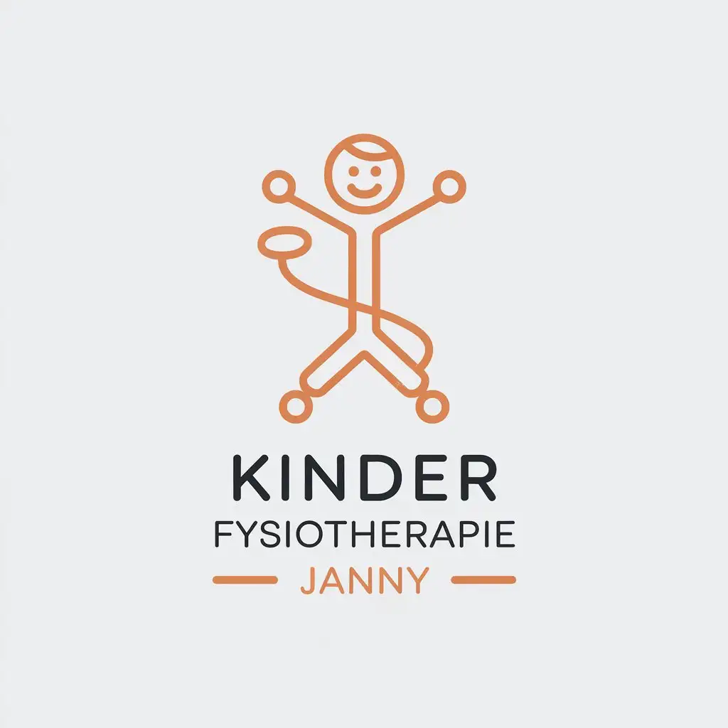 LOGO Design for Kinder Fysiotherapie Janny Dutch Minimalism with Educational Touch