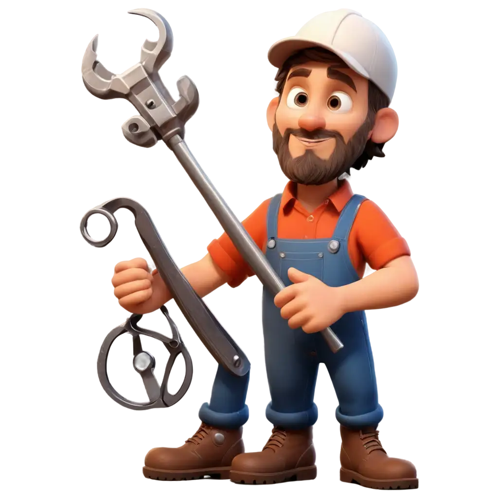 Cartoon-Mechanic-PNG-Image-for-Versatile-Design-Projects