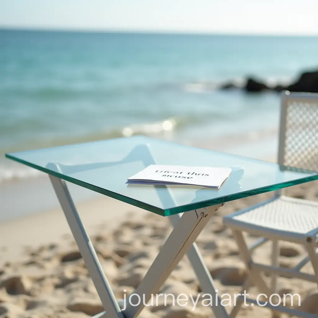 GlassAI-Art-Prompt-Expansion-Table-on-the-Beach-with-a-Paper-Message