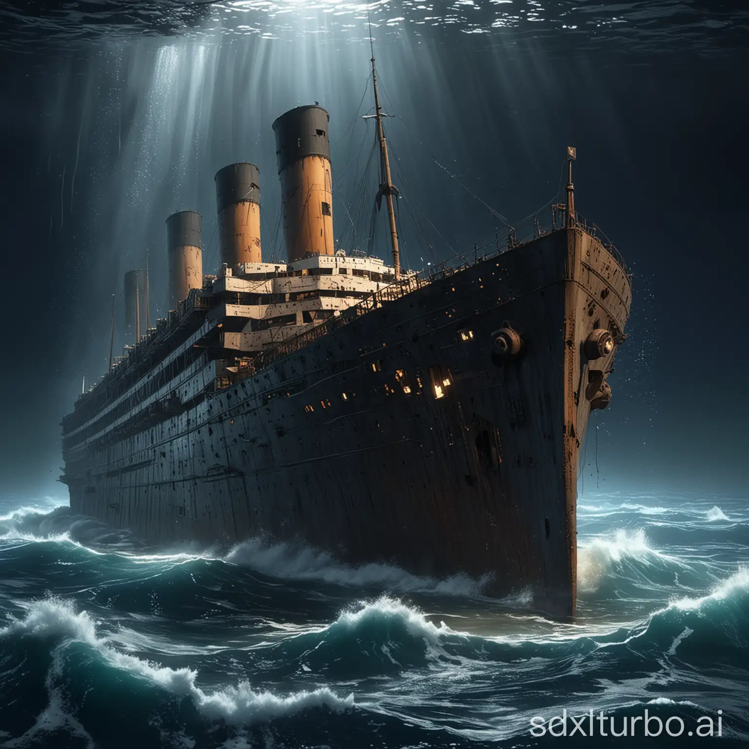 Dramatic-Scene-The-Derelict-Titanic-at-the-Bottom-of-the-Ocean