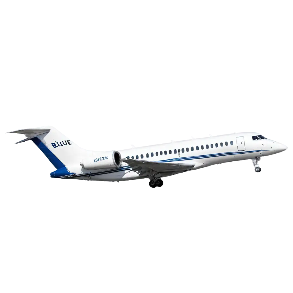 Executive-Jet-Blue-and-White-Plane-PNG-Image-HighQuality-Aircraft-Illustration