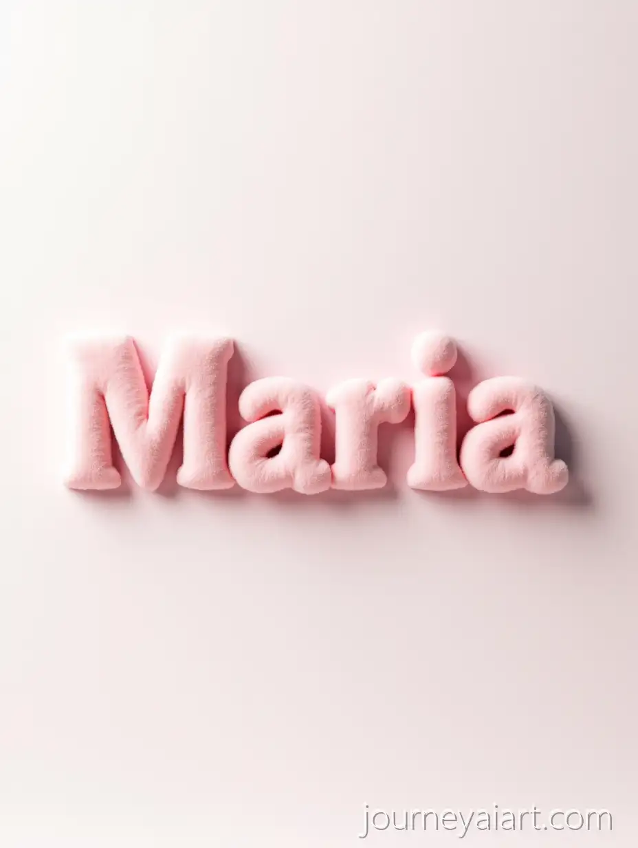 Fluffy-3D-RenderedFluffy-3D-Maria-Design-Maria-Word-in-Soft-Pink-with-Plush-Texture-on-White-Background