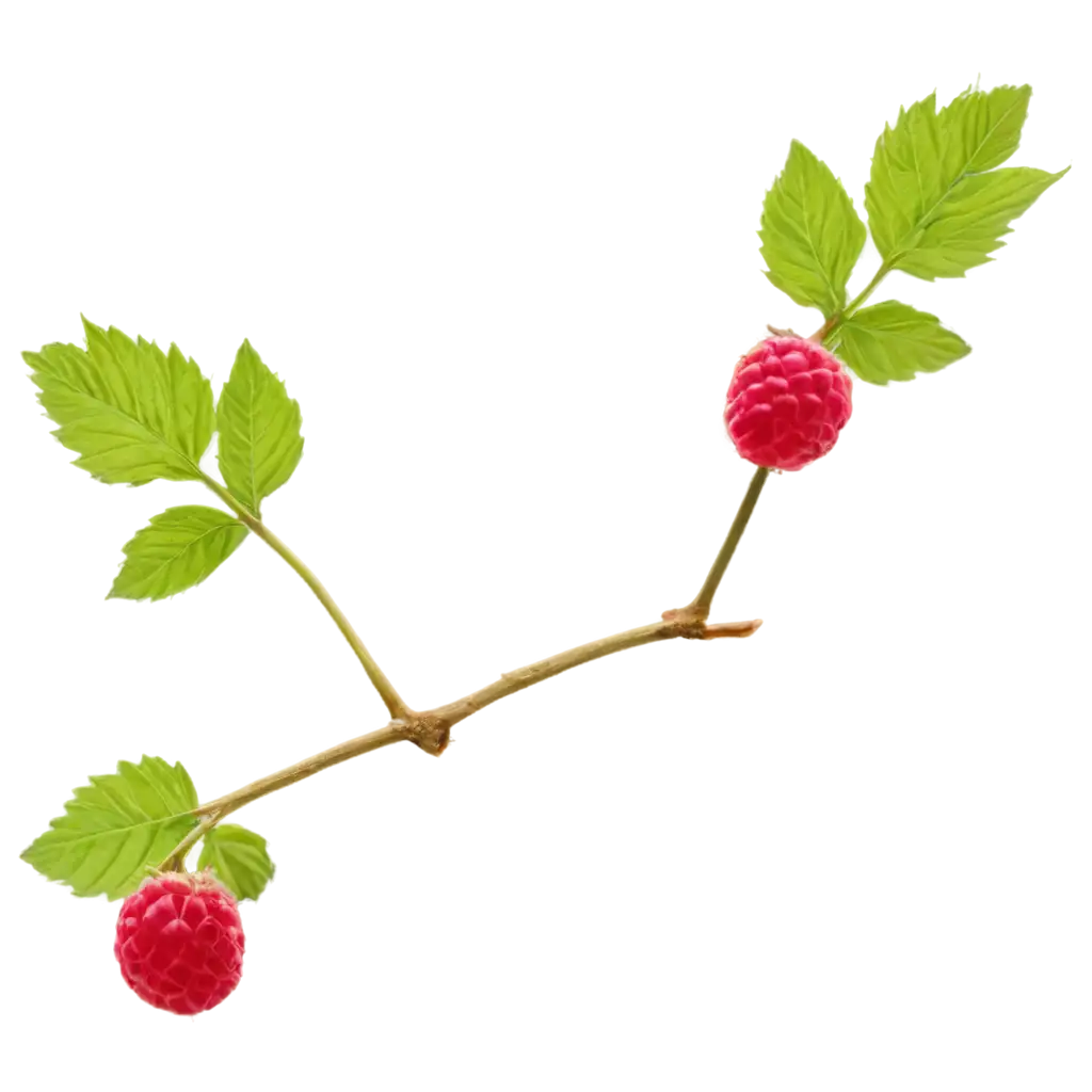 HighQuality-PNG-of-a-Raspberry-Branch-with-Leaves-for-Versatile-Use