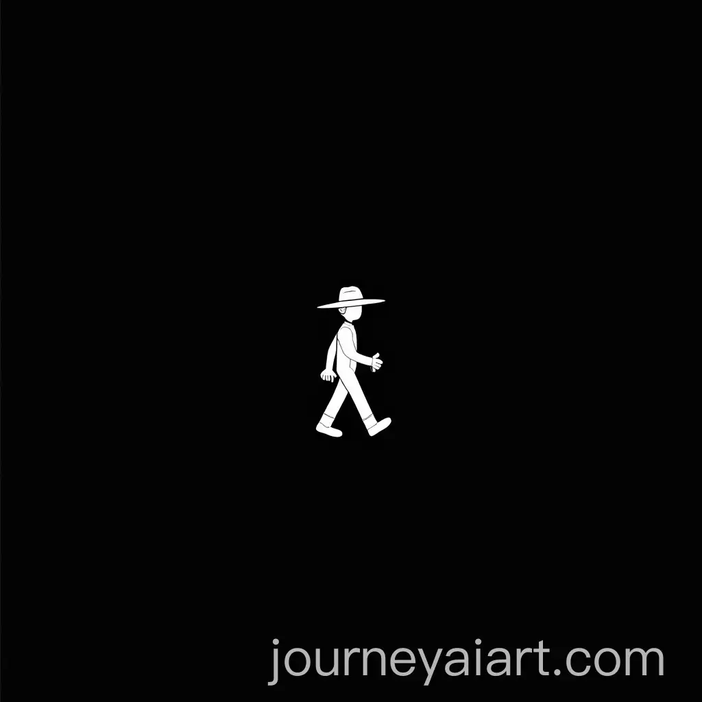 Adventurous-Stick-Man-Explorer-Walking-Sideways-with-Camera