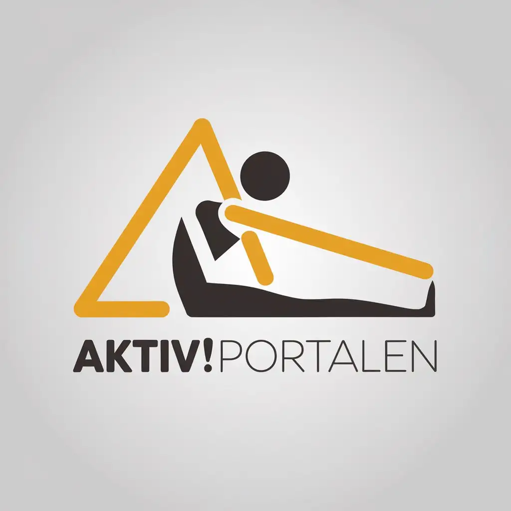 LOGO Design for Aktivportalen Minimalistic Stretching Exercise Symbol for Sports Fitness