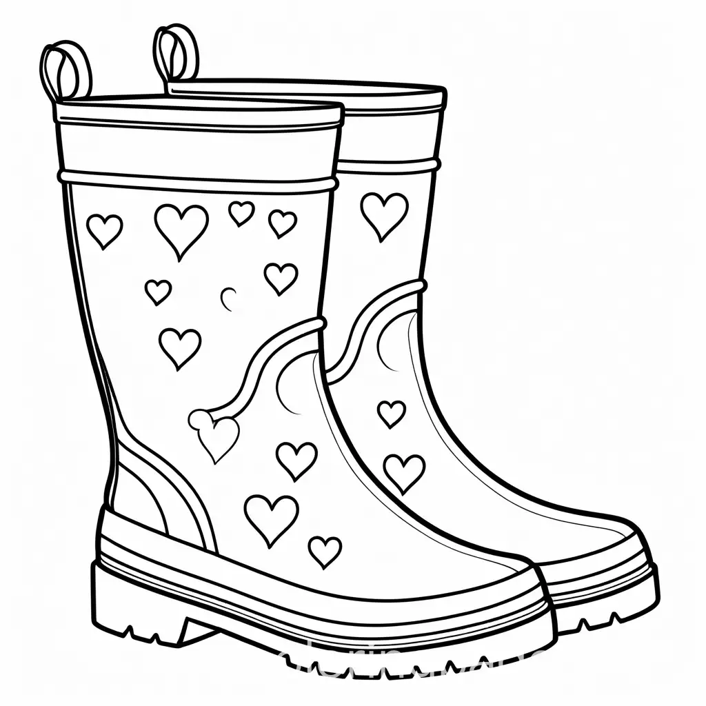 Childrens-Coloring-Page-of-HeartPatterned-Rain-Boots