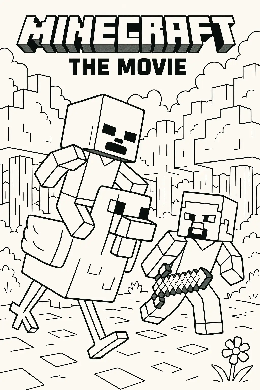 Free Printable Minecraft Movie Coloring Pages Free Printable Minecraft Movie Coloring Pages
