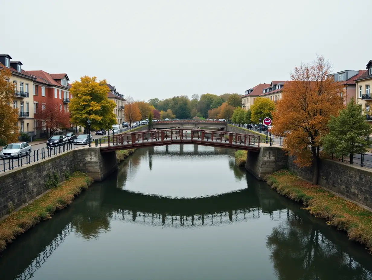 Scenic-Bridge-Over-the-River-Crossing-Lush-Forest-Landscape