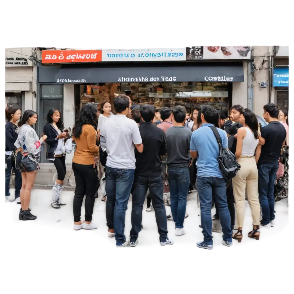 Crowd-in-Front-of-a-Shop-PNG-Image-HighQuality-and-Versatile-for-Creative-Use