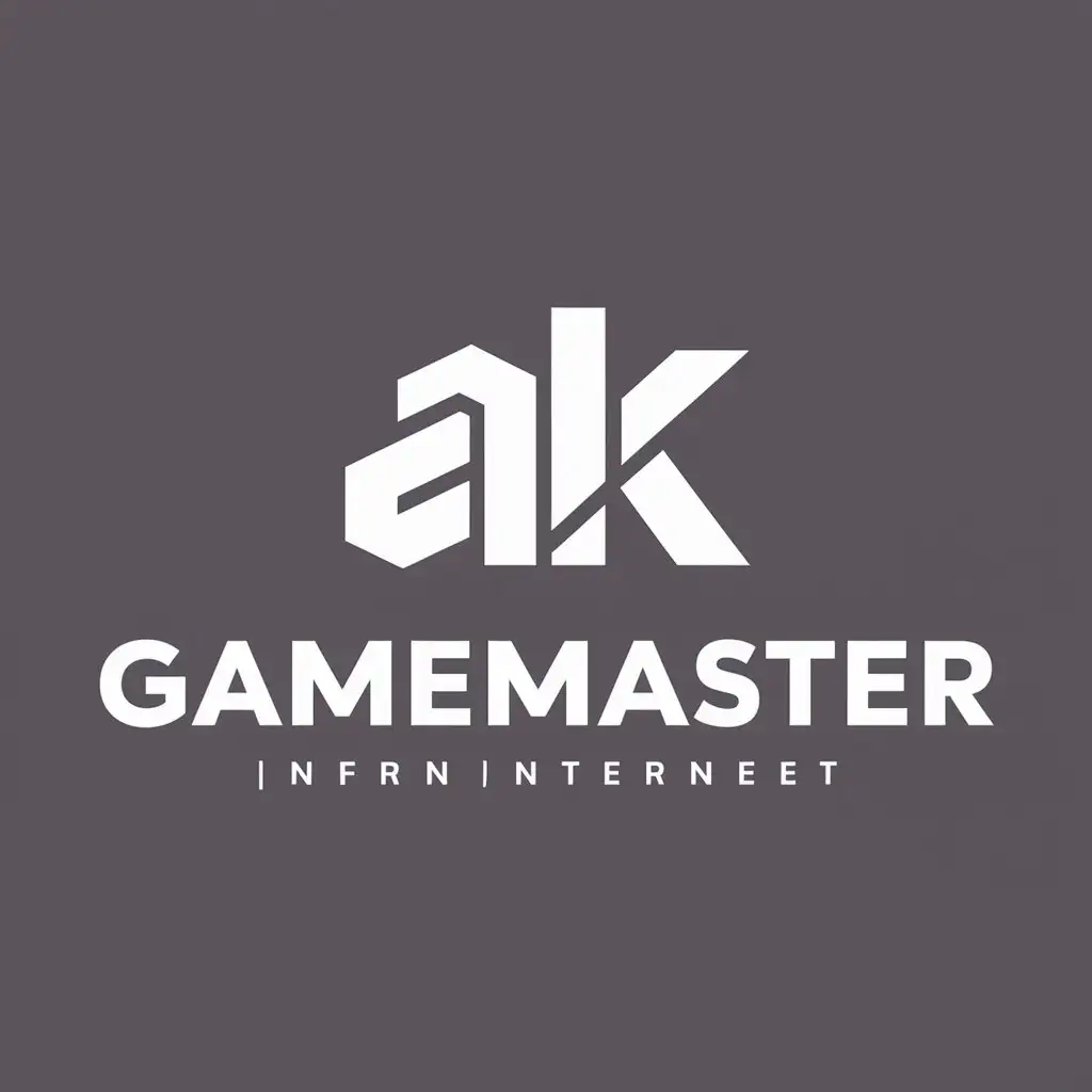 a logo design,with the text "GameMaster", main symbol:AK,Moderate,be used in Internet industry,clear background