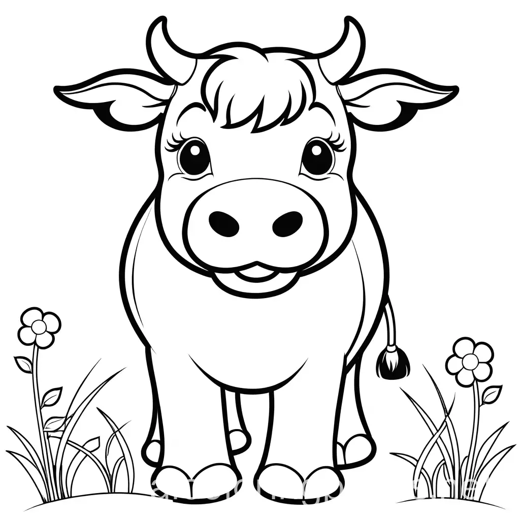 Friendly-Cow-with-Bell-Coloring-Page-for-Kids