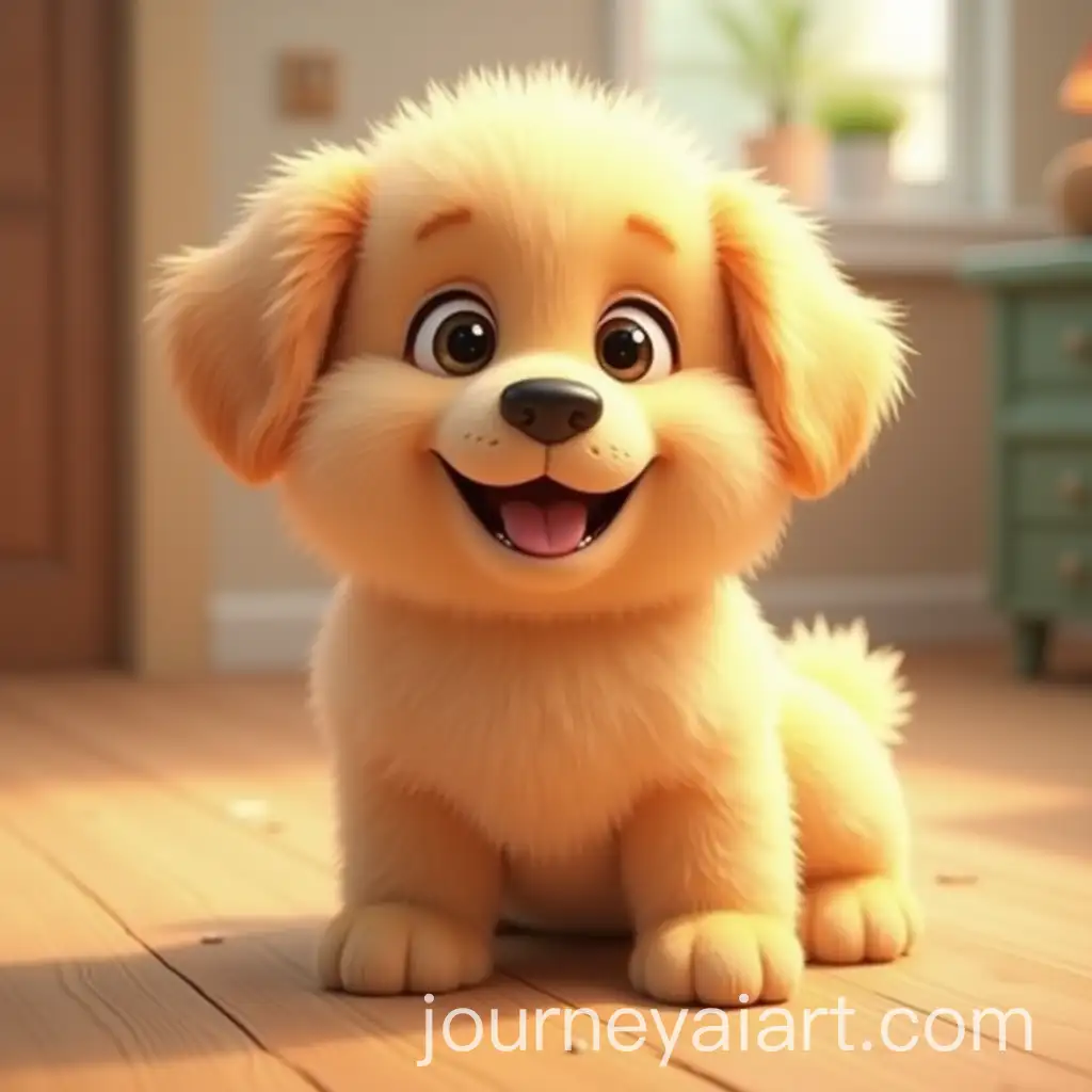 Cute-Big-Fluffy-Puppy-in-Pixar-Style