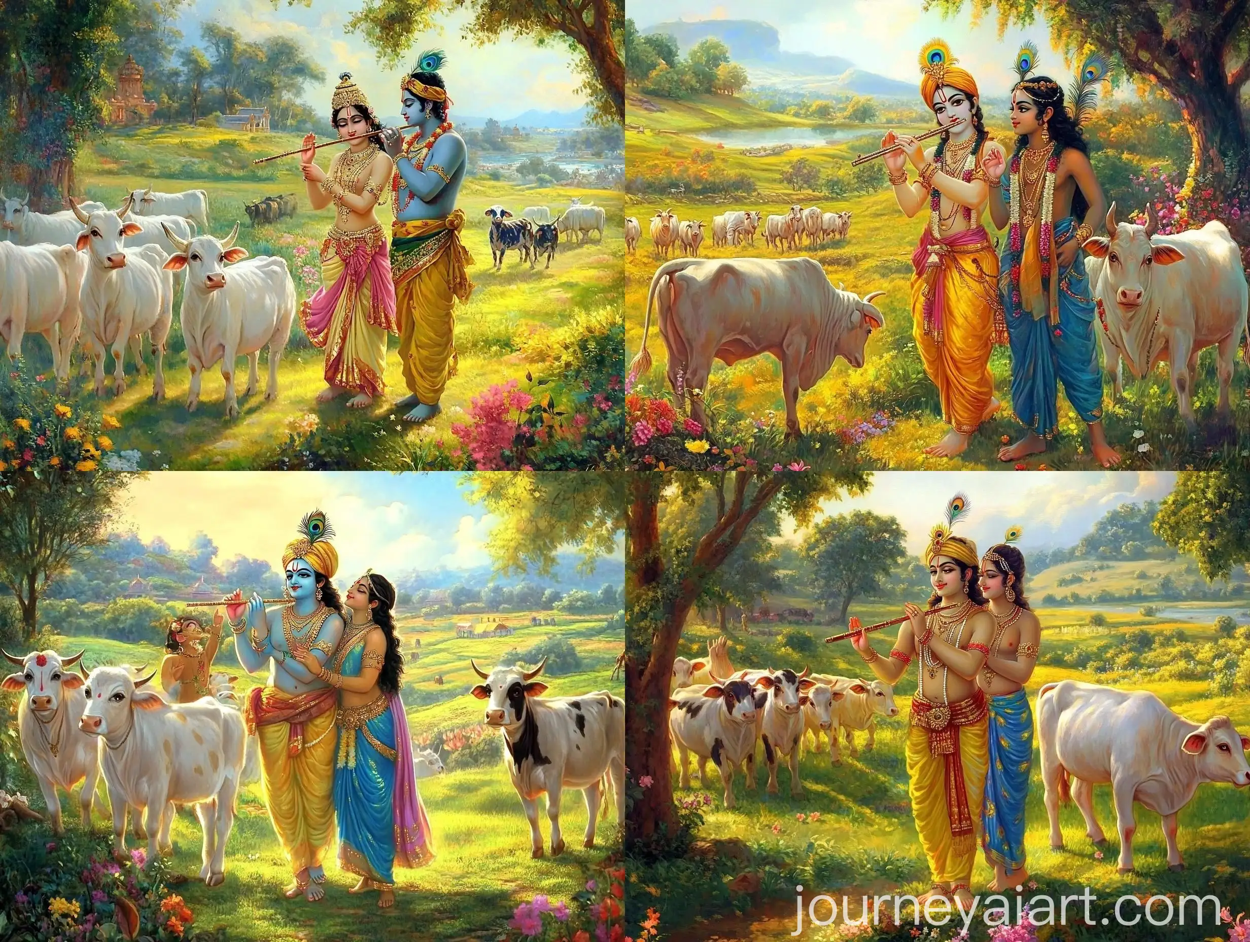 Divine-Scene-of-Lord-Krishna-and-Lord-Balarama-with-Cows-in-Verdant-Meadow