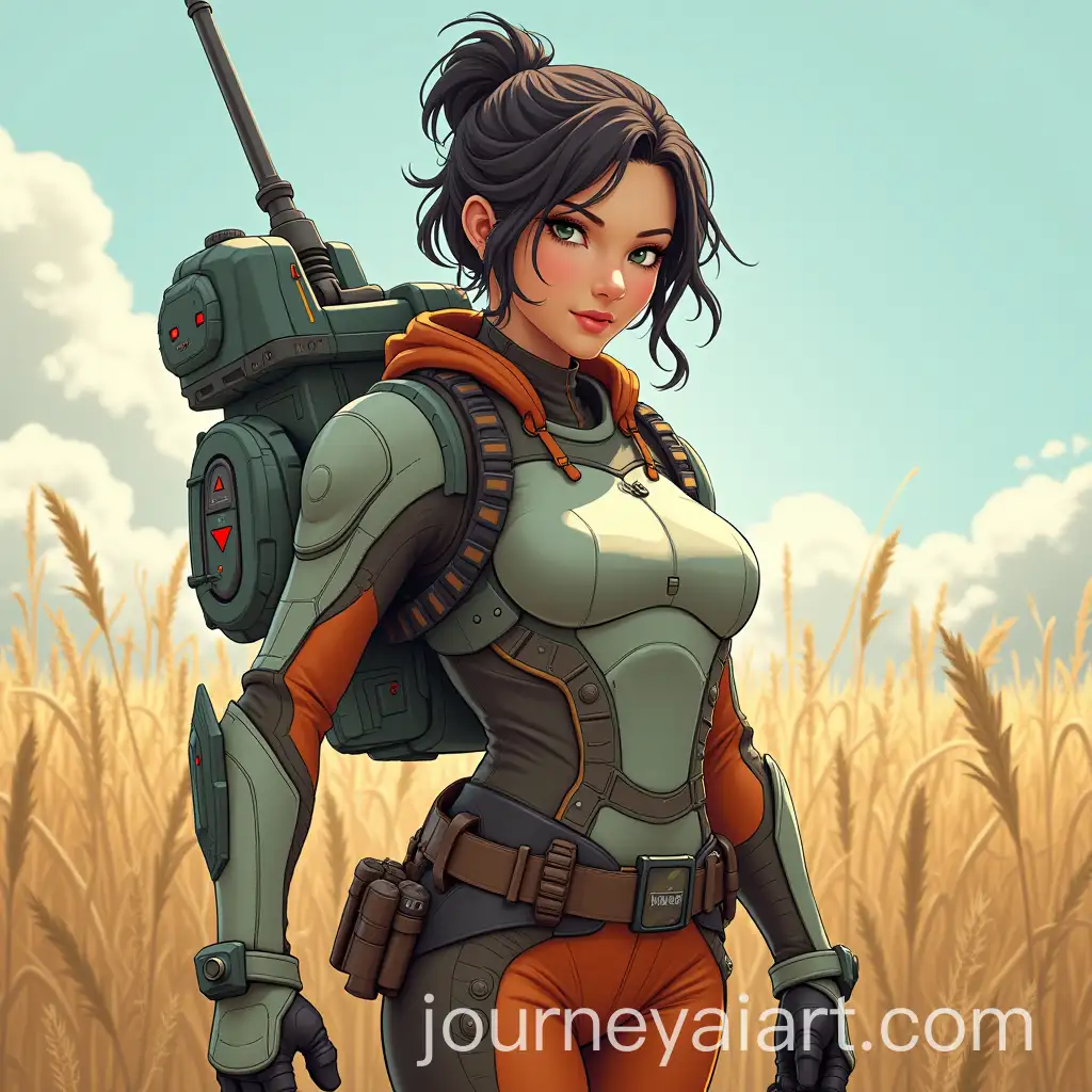 Futuristic-Girl-with-Agricultural-Equipment-in-a-Modern-Landscape