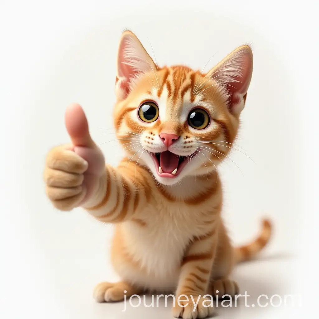 Smiling-Cat-Showing-Thumbs-Up-Gesture-with-Transparent-Background