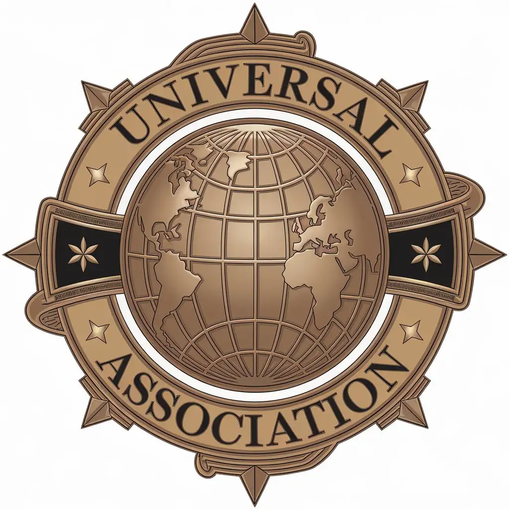 LOGO Design for Universal Association World Globe Symbol with Finance Industry Focus