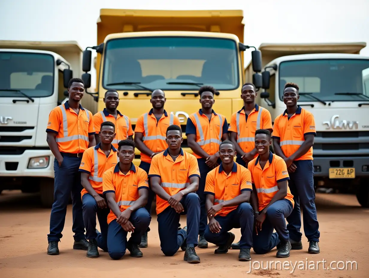Young-Ghanaian-Tipper-Truck-Drivers-Posing-for-Company-TeamGhanaian-truck-drivers-team-photo-Photo
