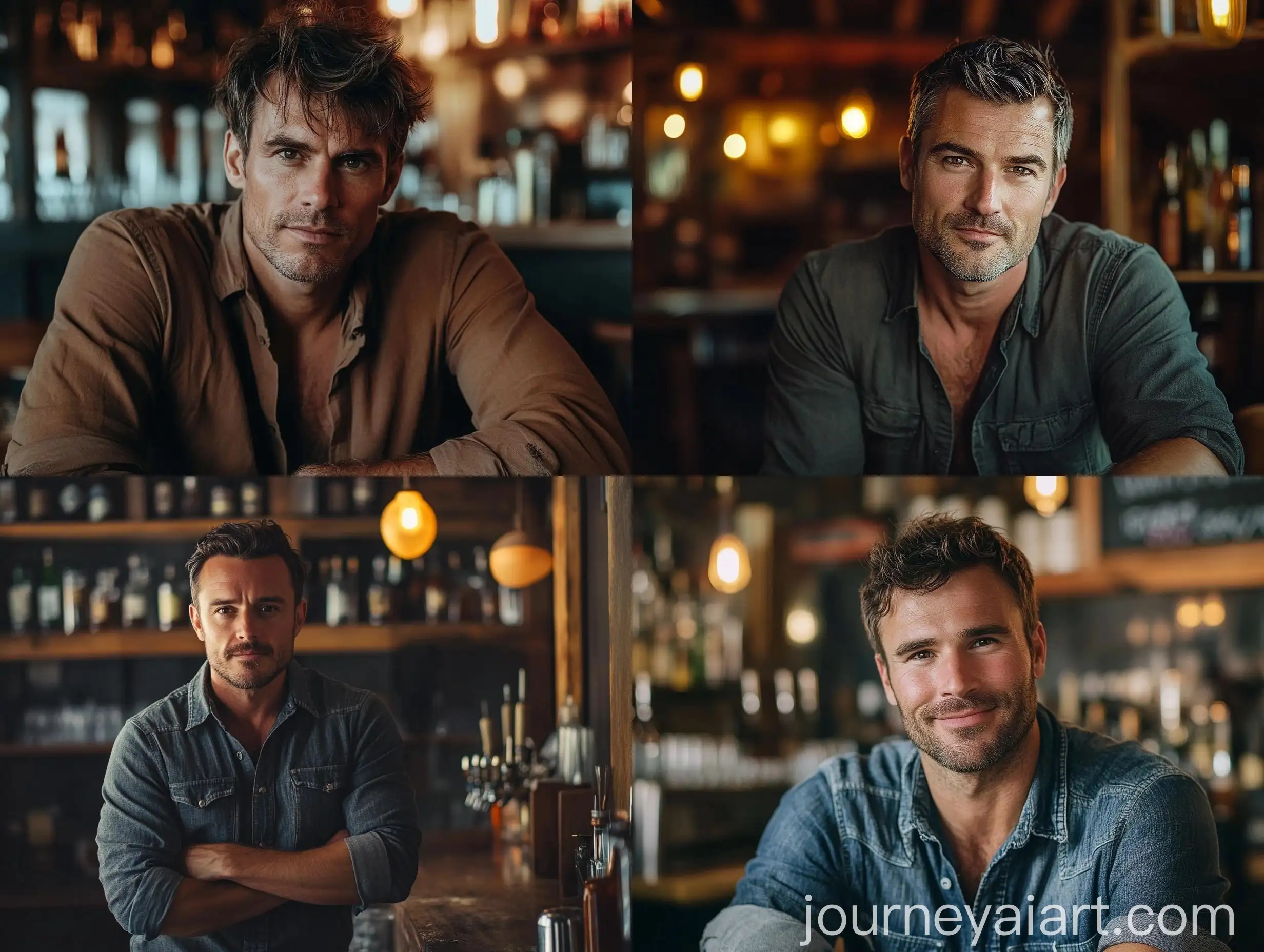 Casually-Dressed-Rugged-Man-in-Bar-Setting