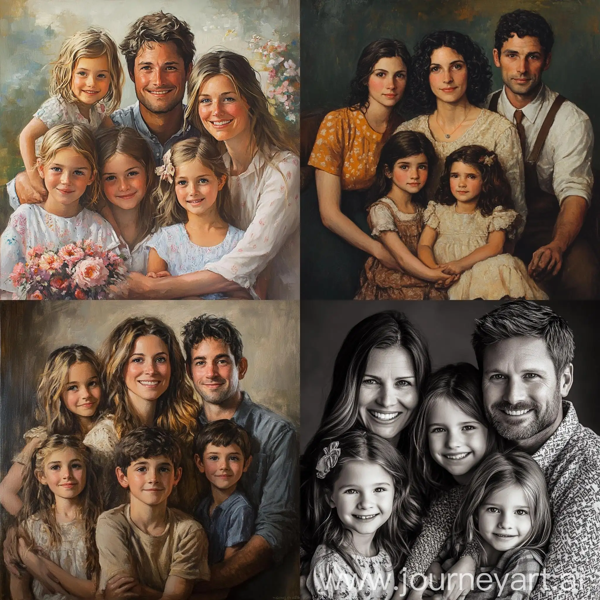 Family-of-Five-Parents-with-Three-Children-in-a-Cheerful-Portrait