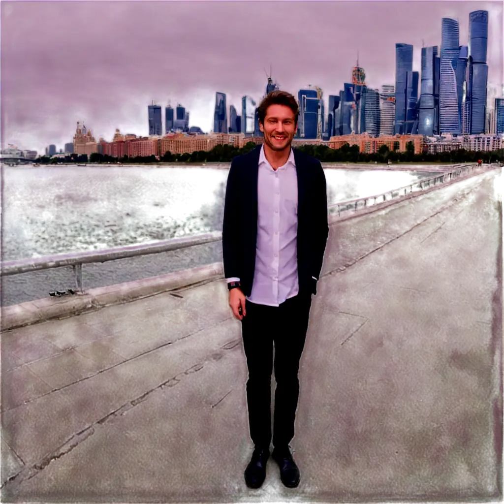 HighQuality-PNG-Image-Smiling-Poor-Migrant-in-Front-of-MoscowCity