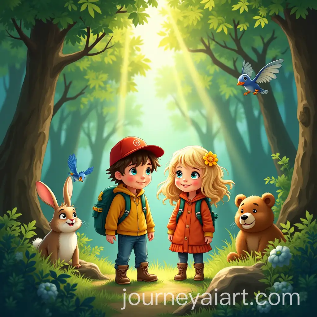 Adventurous-Siblings-Exploring-a-Magical-Forest