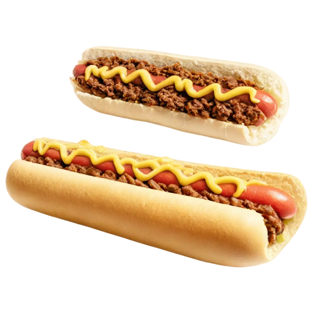 Simple-Hot-Dog-PNG-Image-with-Beef-Sausage-Mustard-Ketchup-Relish-and-Onions-for-Clear-Digital-Use