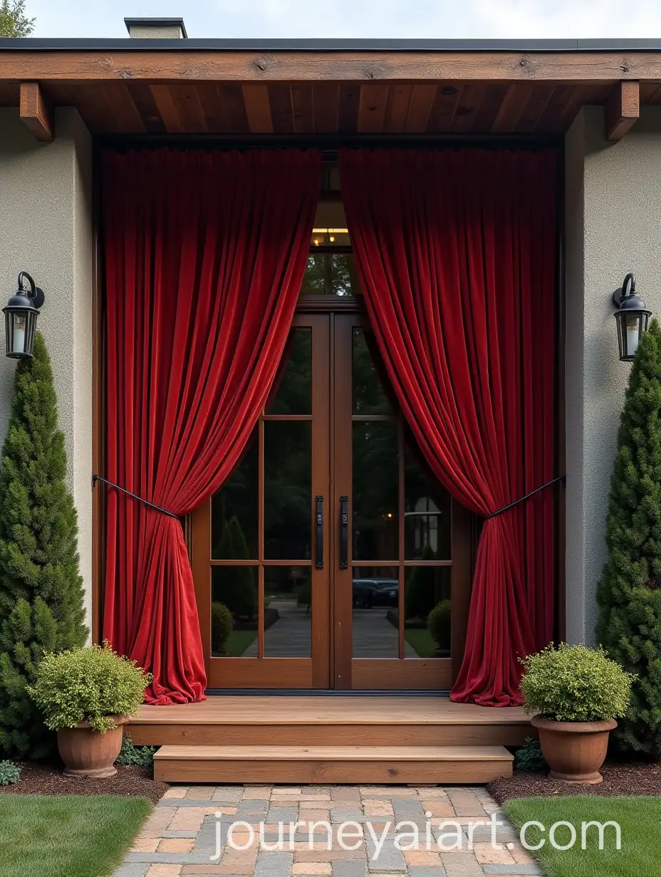 Modern-Rustic-Bohemian-Style-Home-with-Velvet-Theatre-Curtain-Overlay