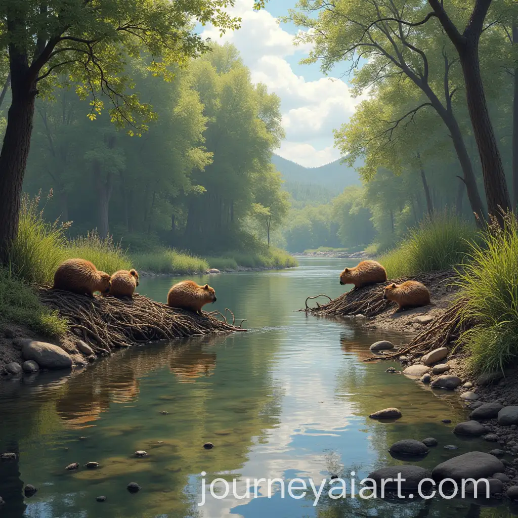 Beavers-Creating-a-Pond-Through-Terraforming-with-Trees-Mud-and-Stones
